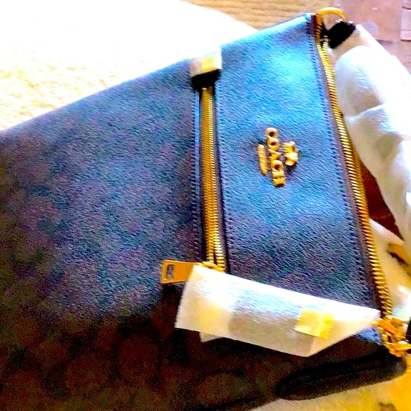 Large COACH black and brown Crossbody bag - Picture 3 of 8